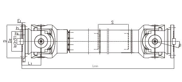 SWP 型 -- Split bearing seat cross shaft universal coupling